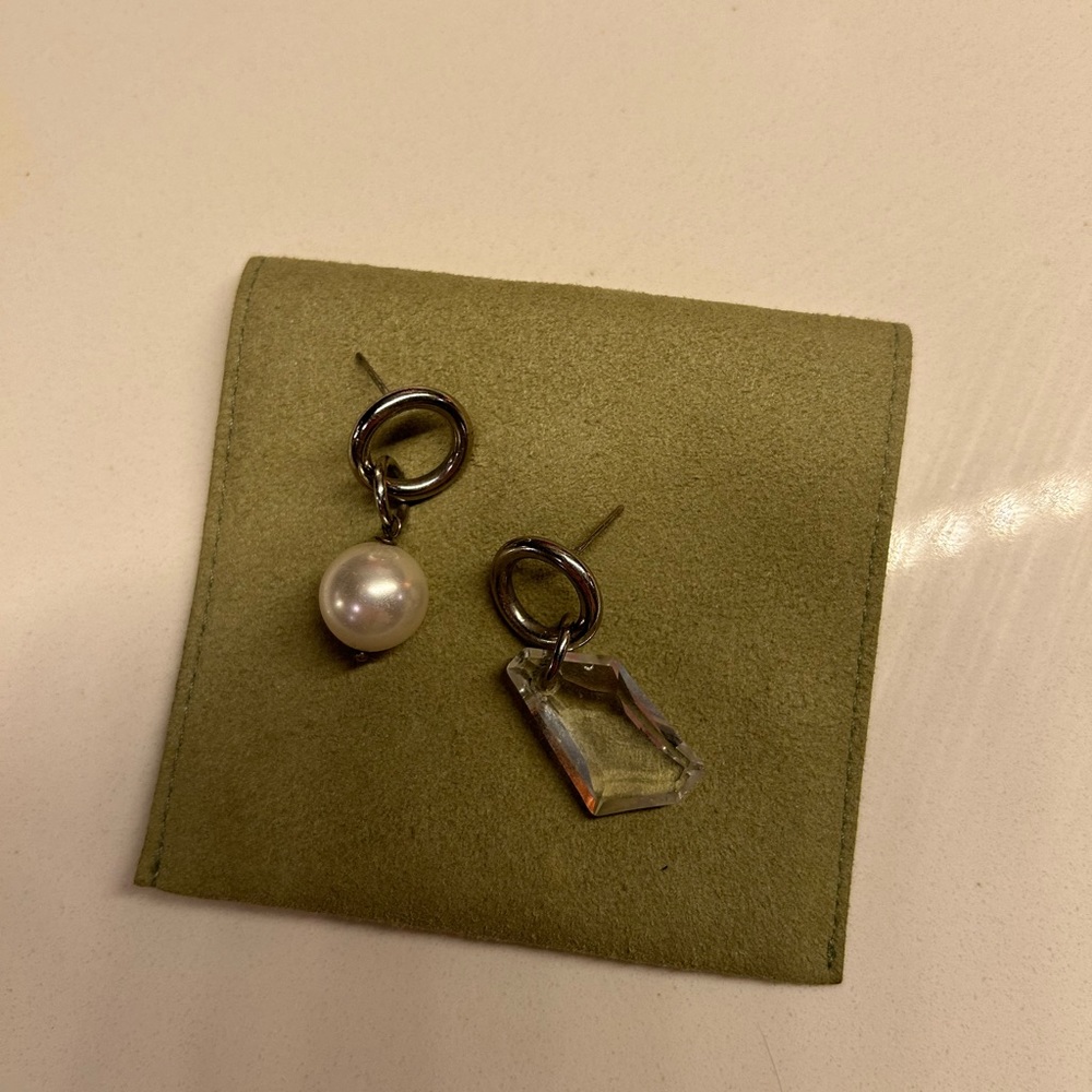 Justine Clenquet earrings purchased from SSENSE